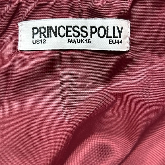 Princess Polly Palladia Pu Jordy Corset Burgundy Size 12 - Picture 4 of 11